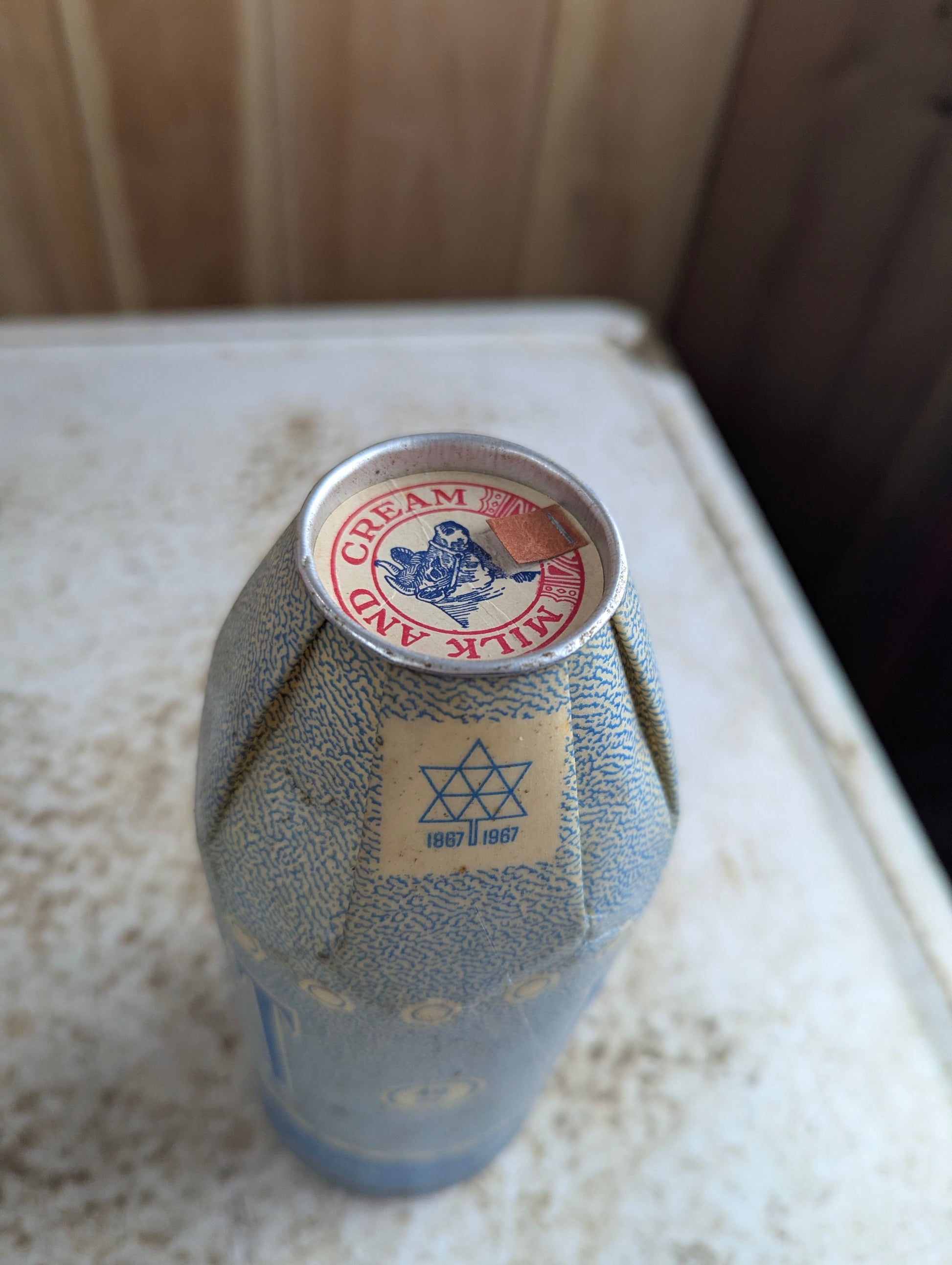 1967 Canadian Centennial 40oz Milk Carton with Milk Cap
