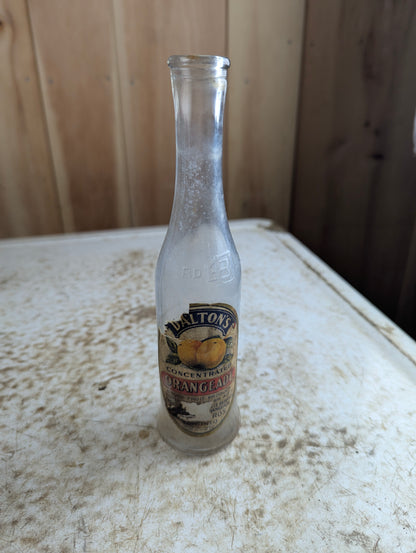 1910s Dalton's Orangeade Glass Bottle with Original Label