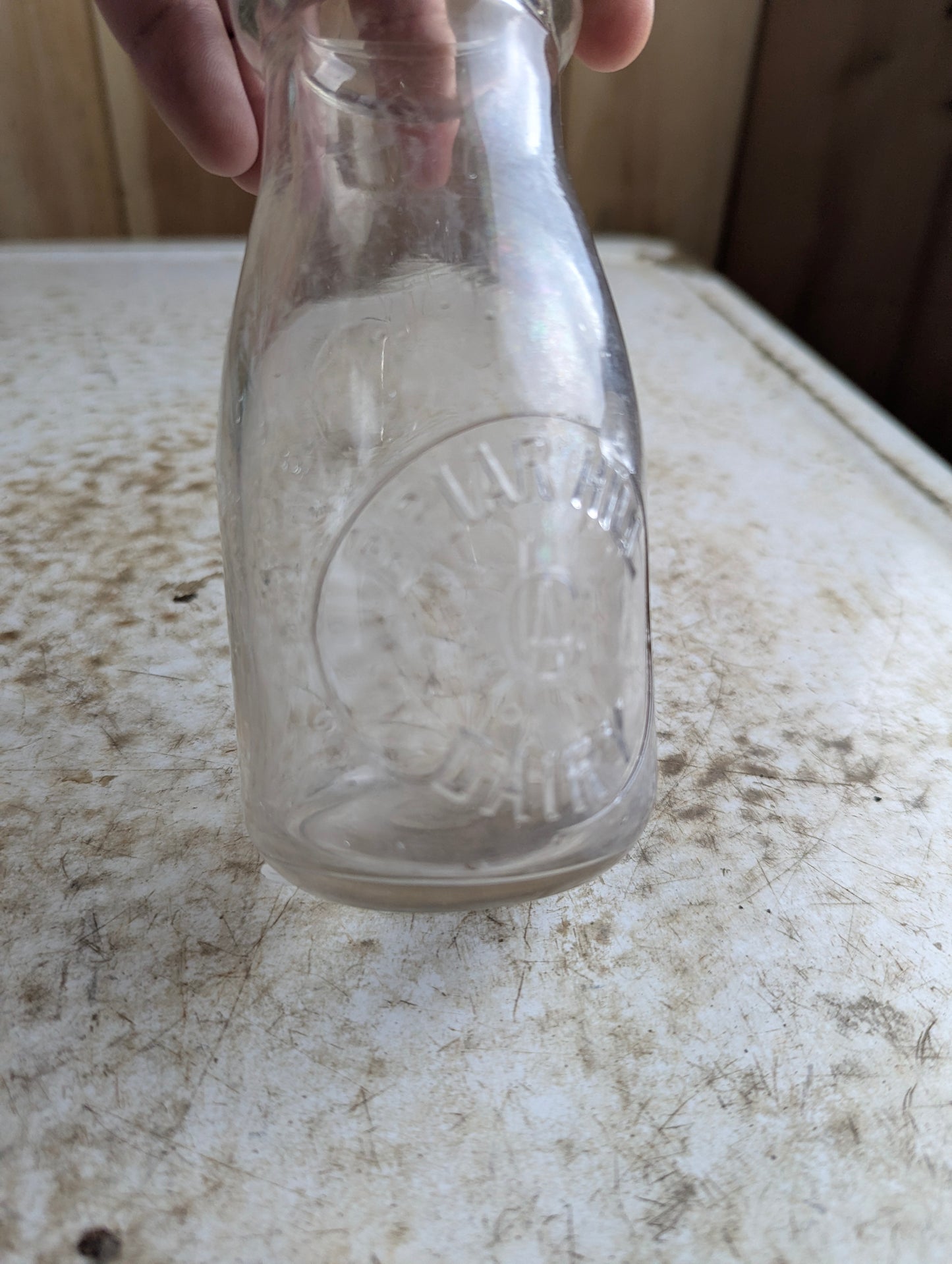 Vintage Briar Hill Dairy Toronto Embossed Half-Pint Milk Bottle