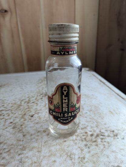 1940s Aylmer Chili Sauce 9oz with Original Label and Cap