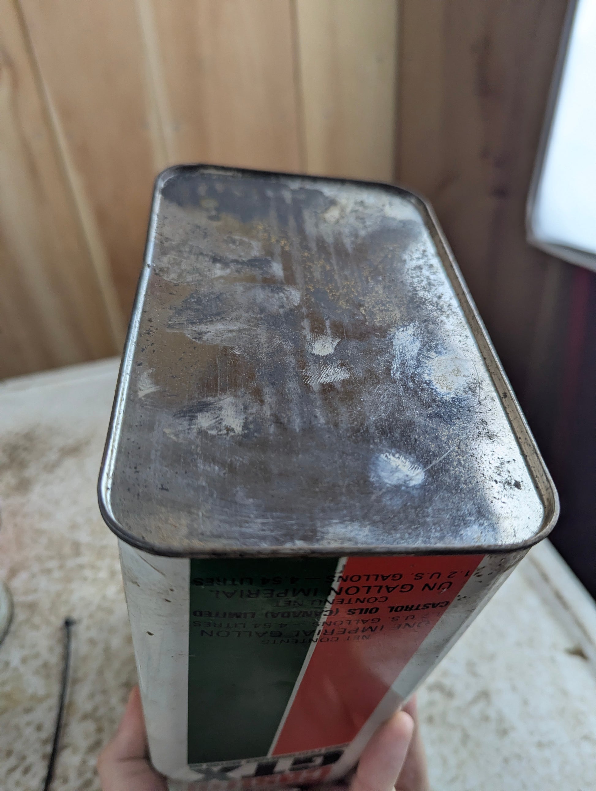Vintage Castrol GTX High Performance Motor Oil Gallon Tin