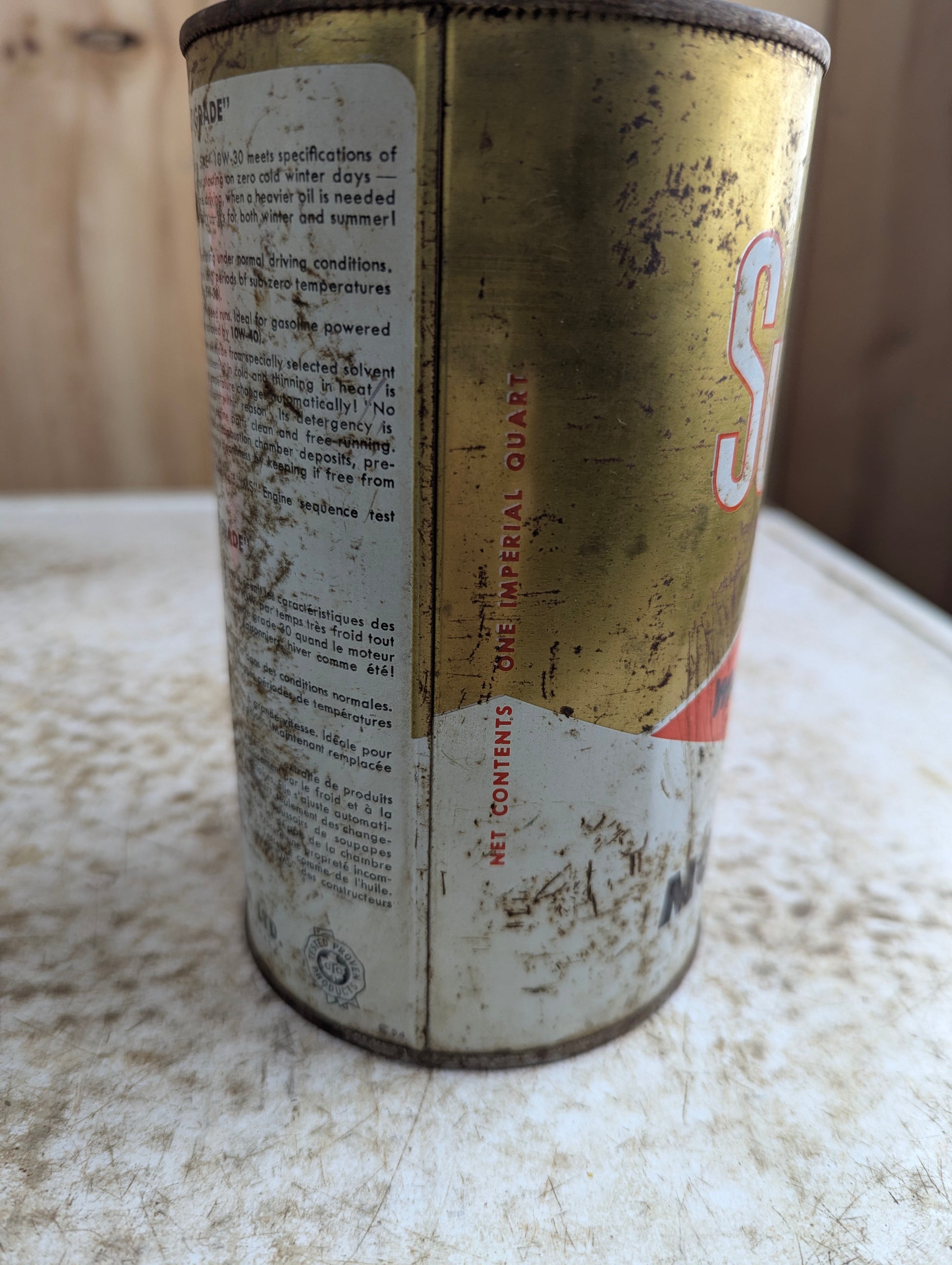 Vintage Canadian Tire Superoyl Multigrade Motor Oil Quart Can