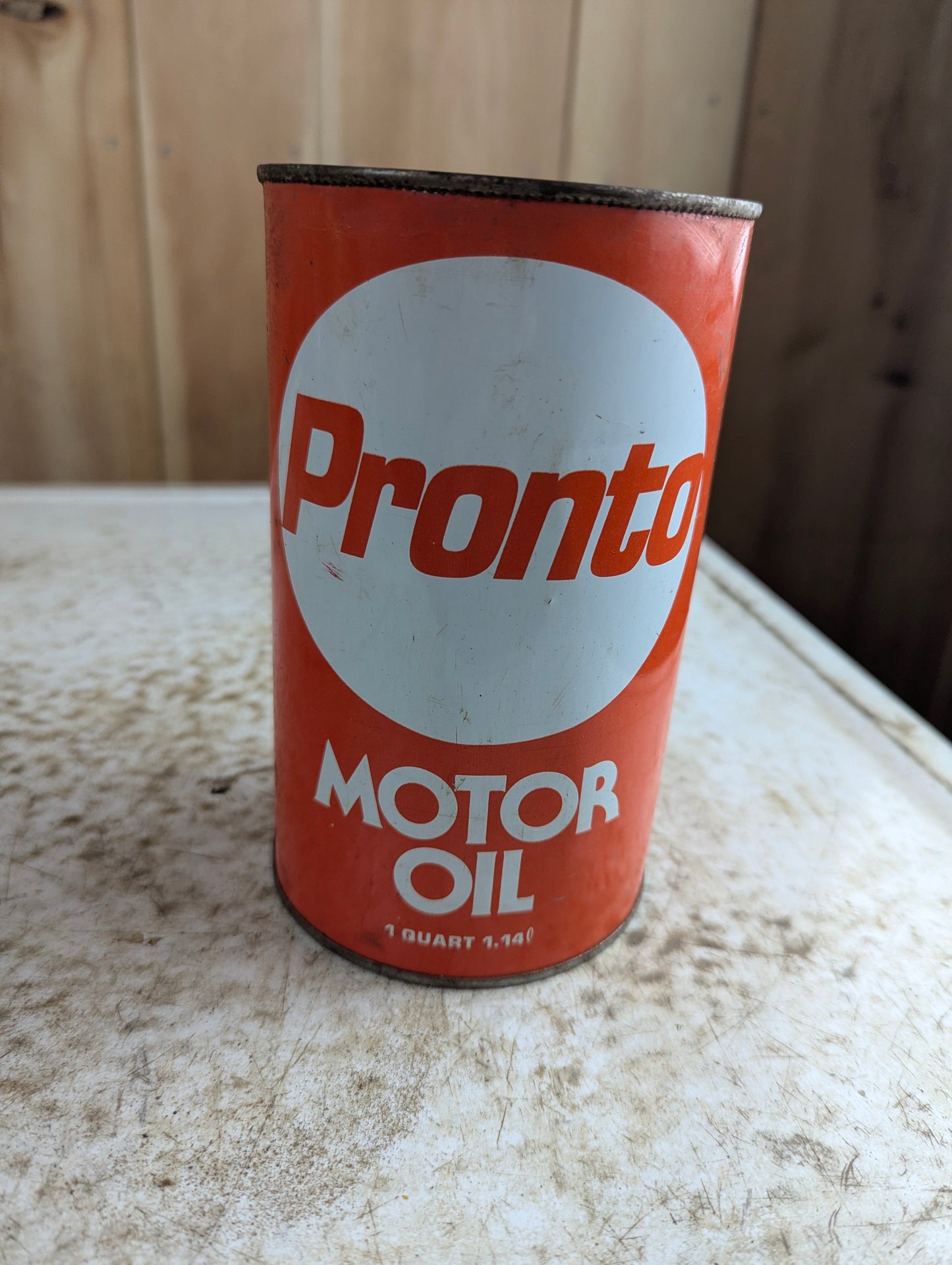 Vintage Pronto Motor Oil Quart Can