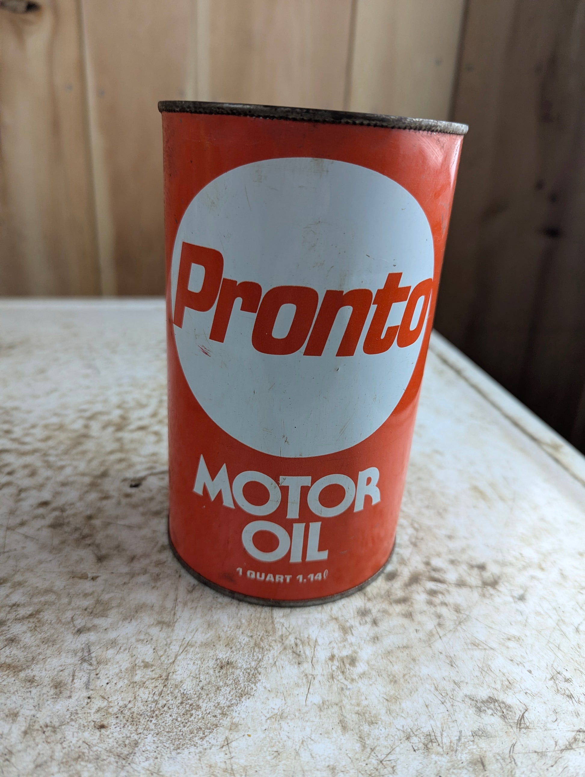 Vintage Pronto Motor Oil Quart Can