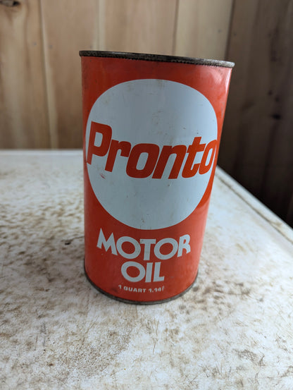 Vintage Pronto Motor Oil Quart Can