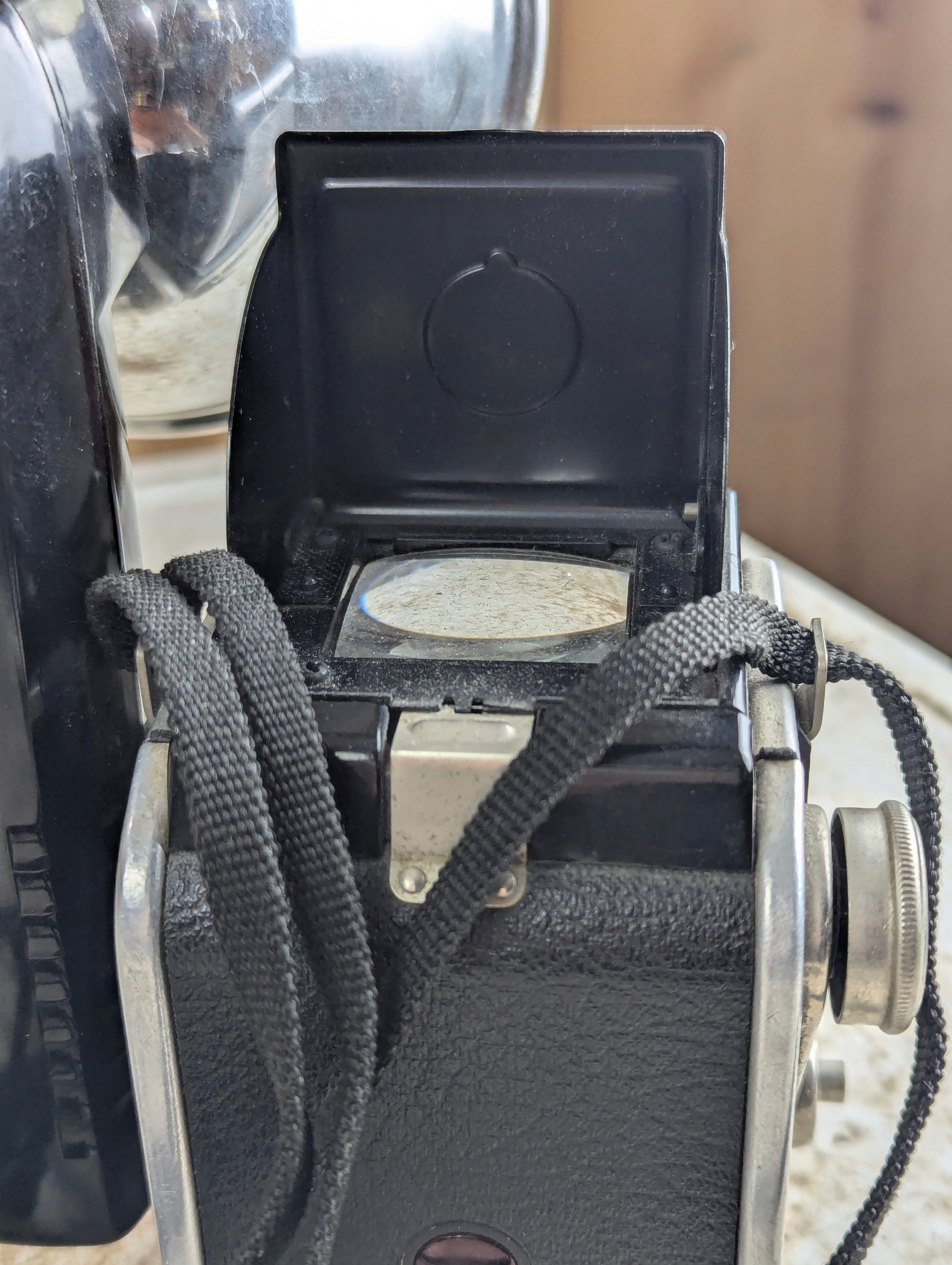 Kodak Duaflex III Camera with Kodalite Flasholder and Carrying Strap