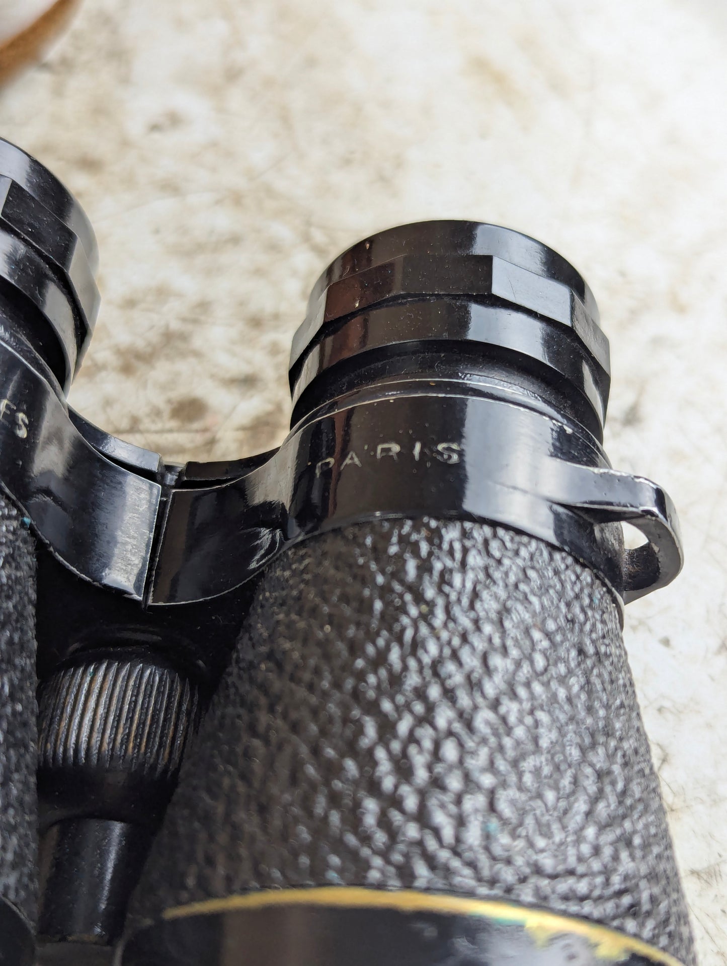 Vintage Chartes Paris Brass Binoculars in Leather Case