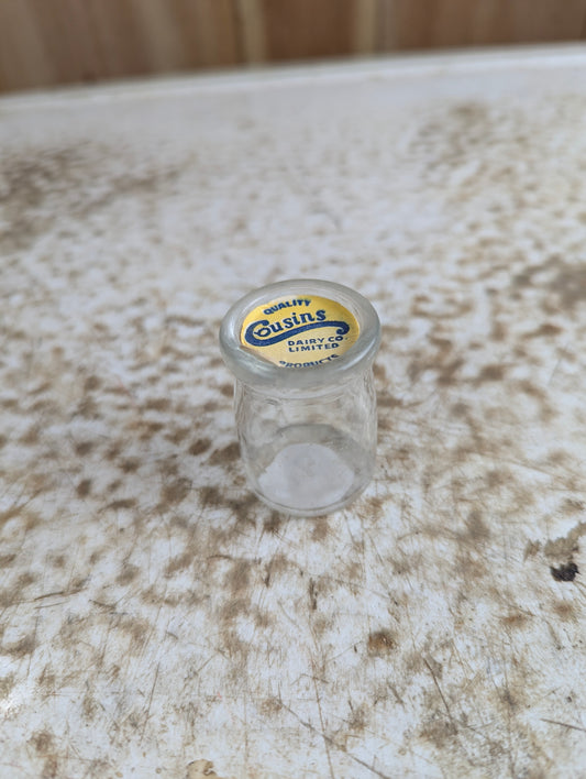 1950s Cousin's Dairy Bradford Creamer Bottle