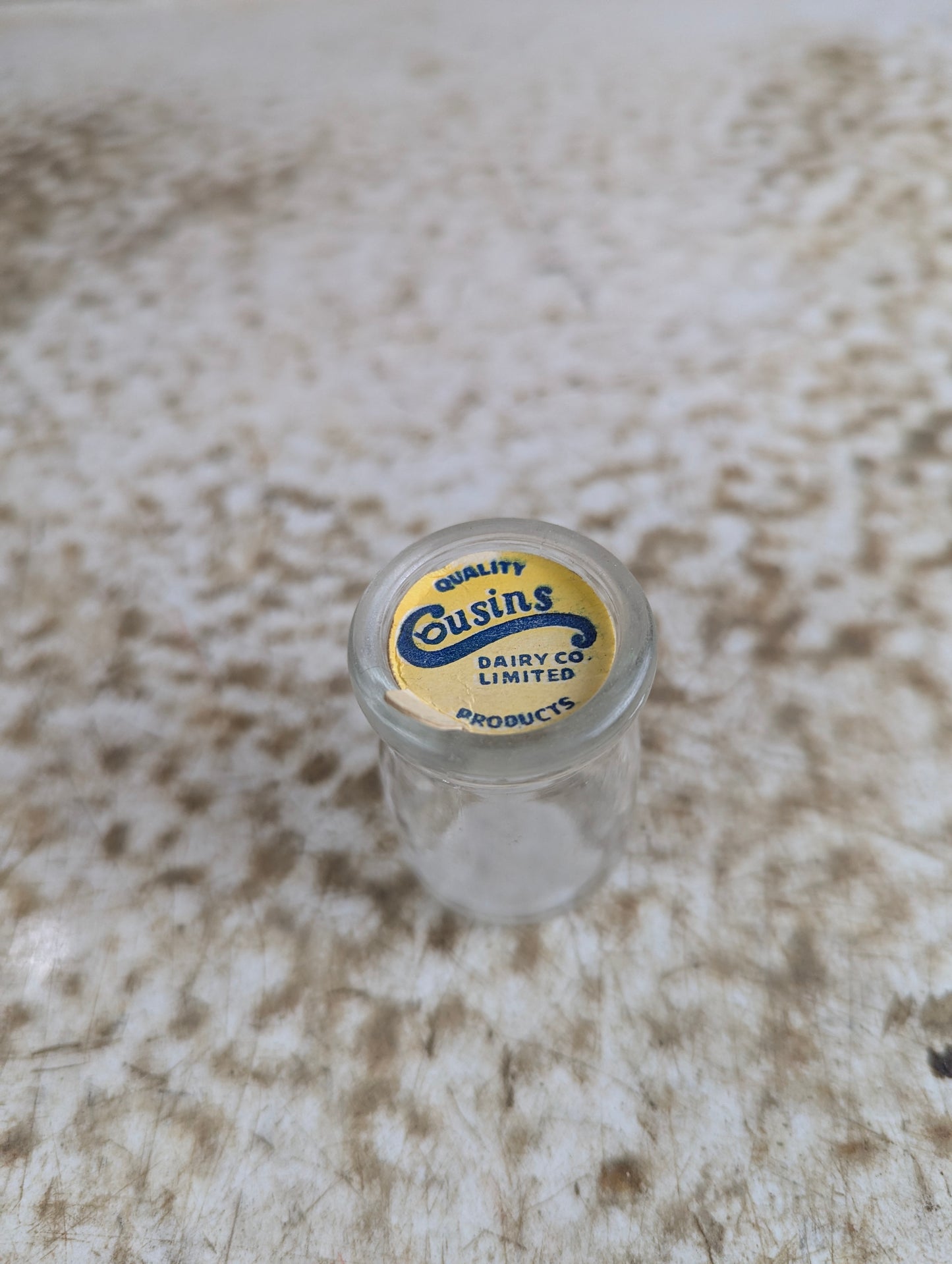 1950s Cousin's Dairy Bradford Creamer Bottle