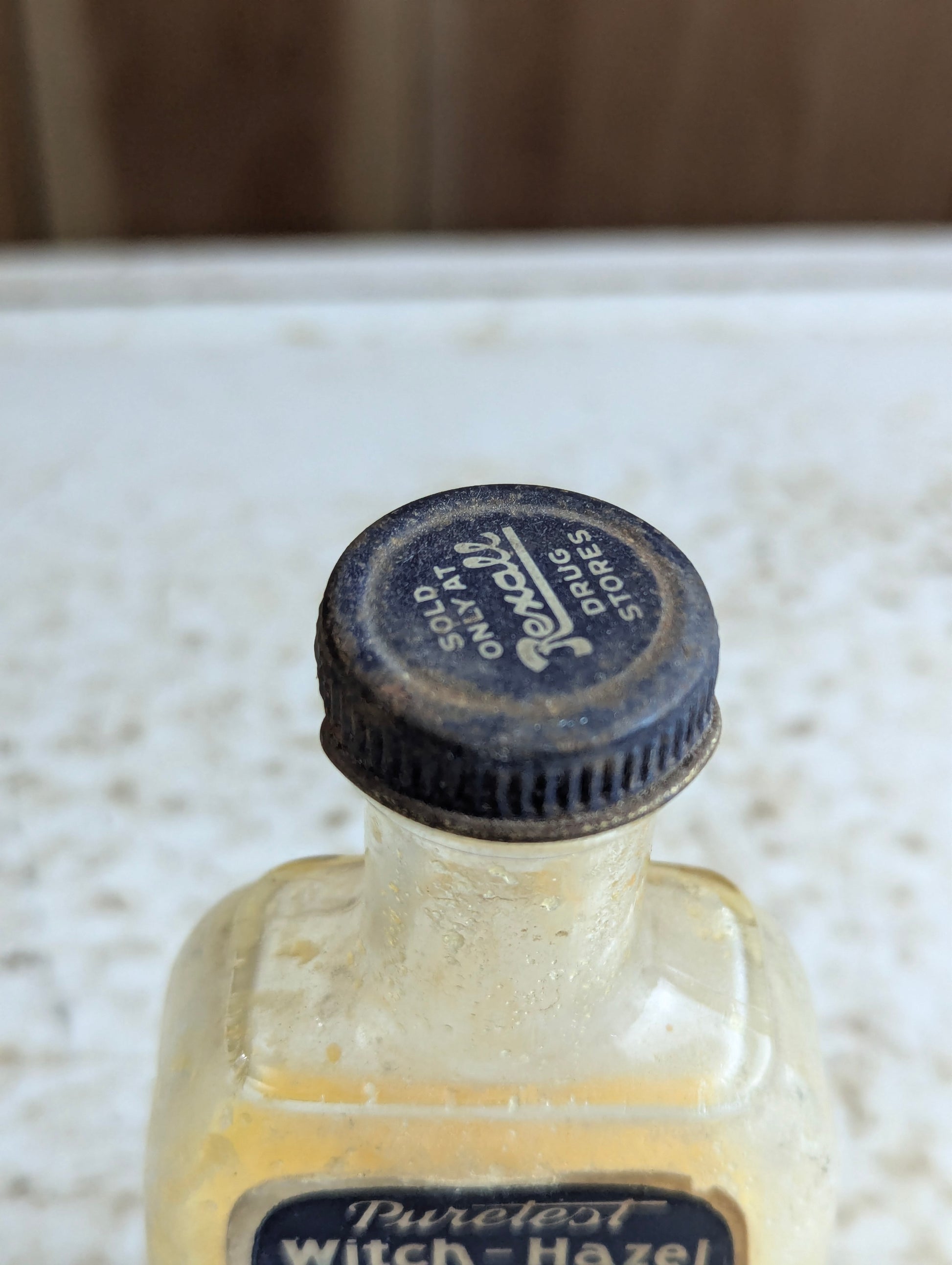 Vintage Puretest Witch-Hazel 4oz Glass Bottle Filled with Original Label and Cap