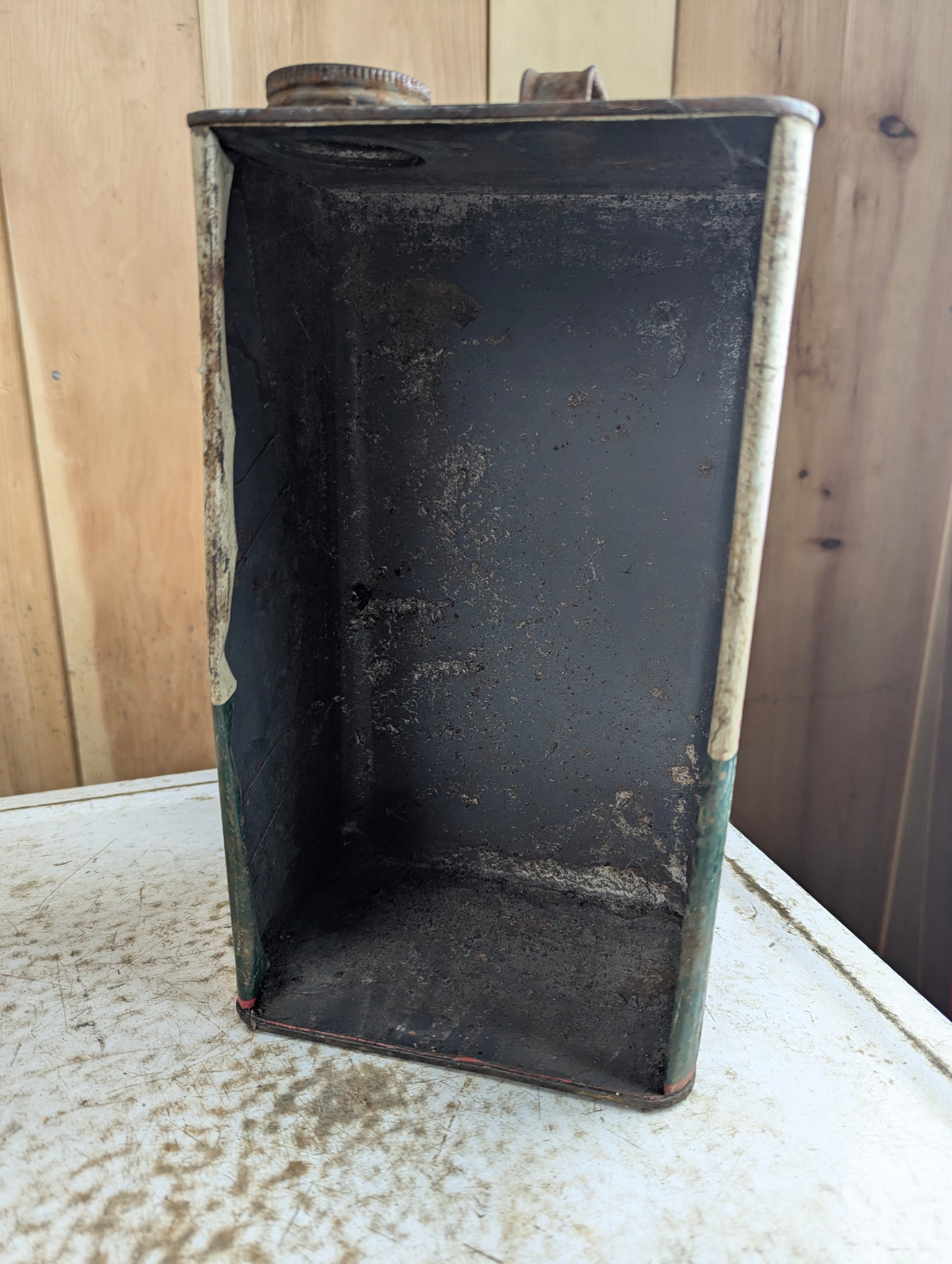 Vintage British American Oil Cleaning Solvent Gallon Tin