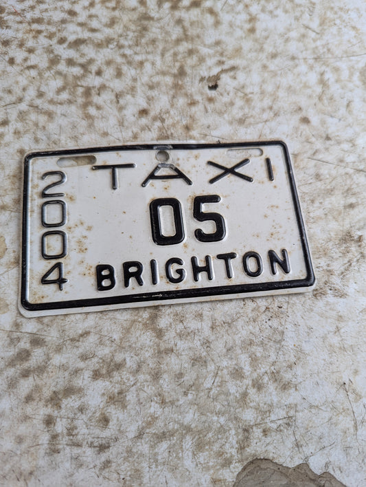 2004 Brighton Taxi License Plate