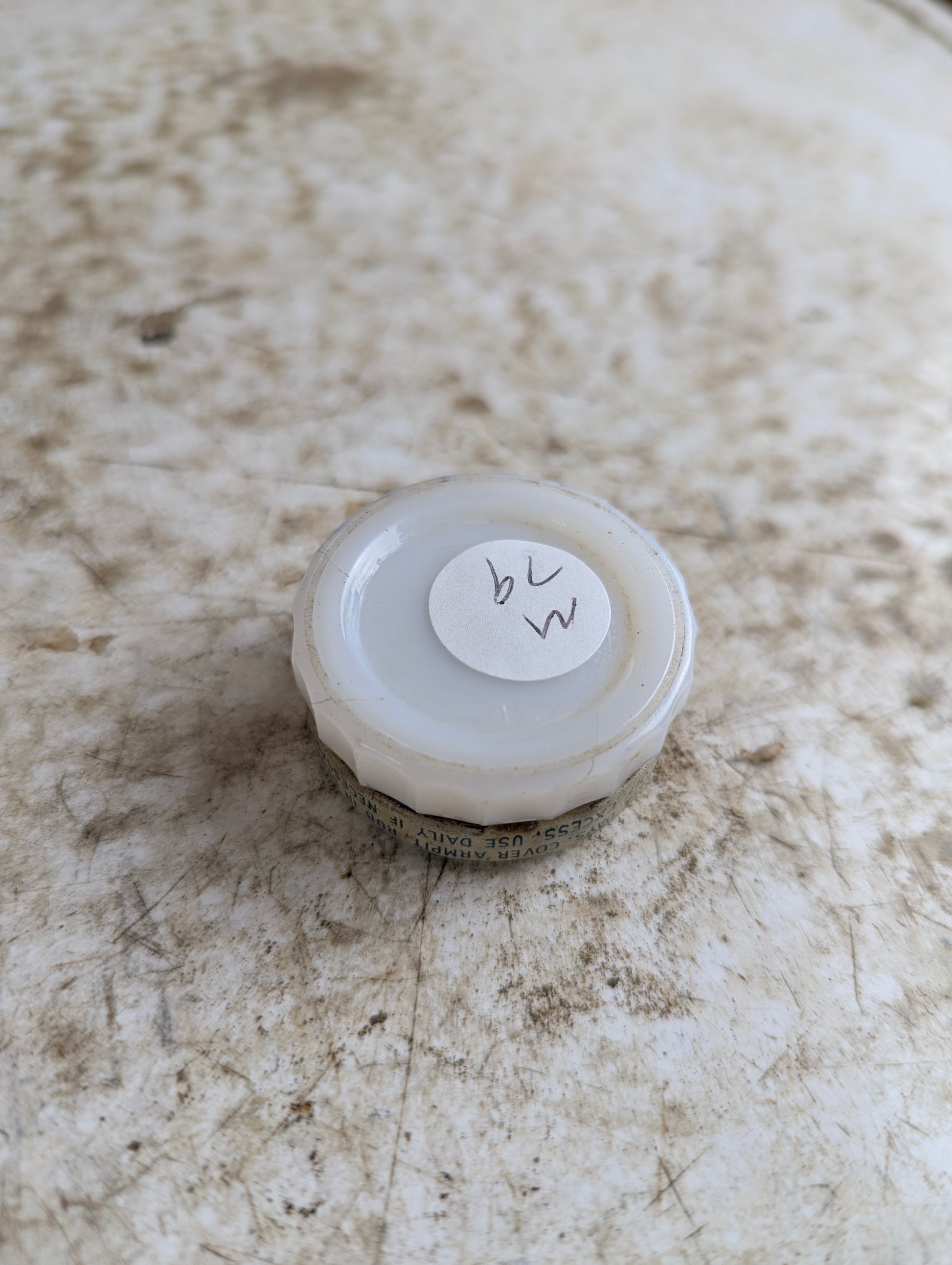 1940s Arrid Cream Deodorant Milk Glass Jarwith Lid