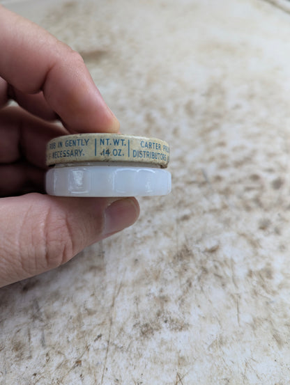 1940s Arrid Cream Deodorant Milk Glass Jarwith Lid