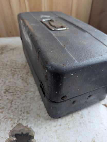 Vintage 14.5" x 7" x 6" Metal Tackle Box