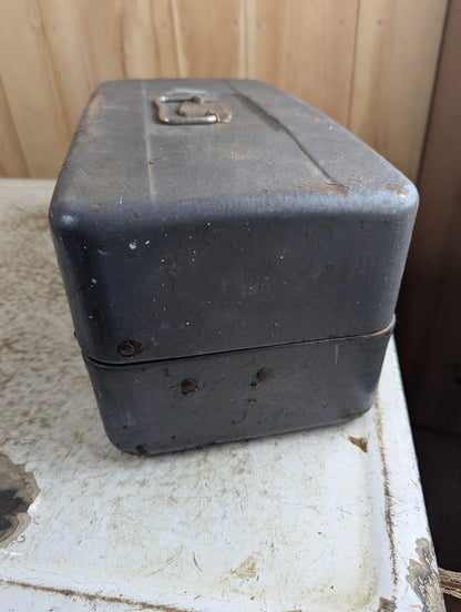 Vintage 14.5" x 7" x 6" Metal Tackle Box