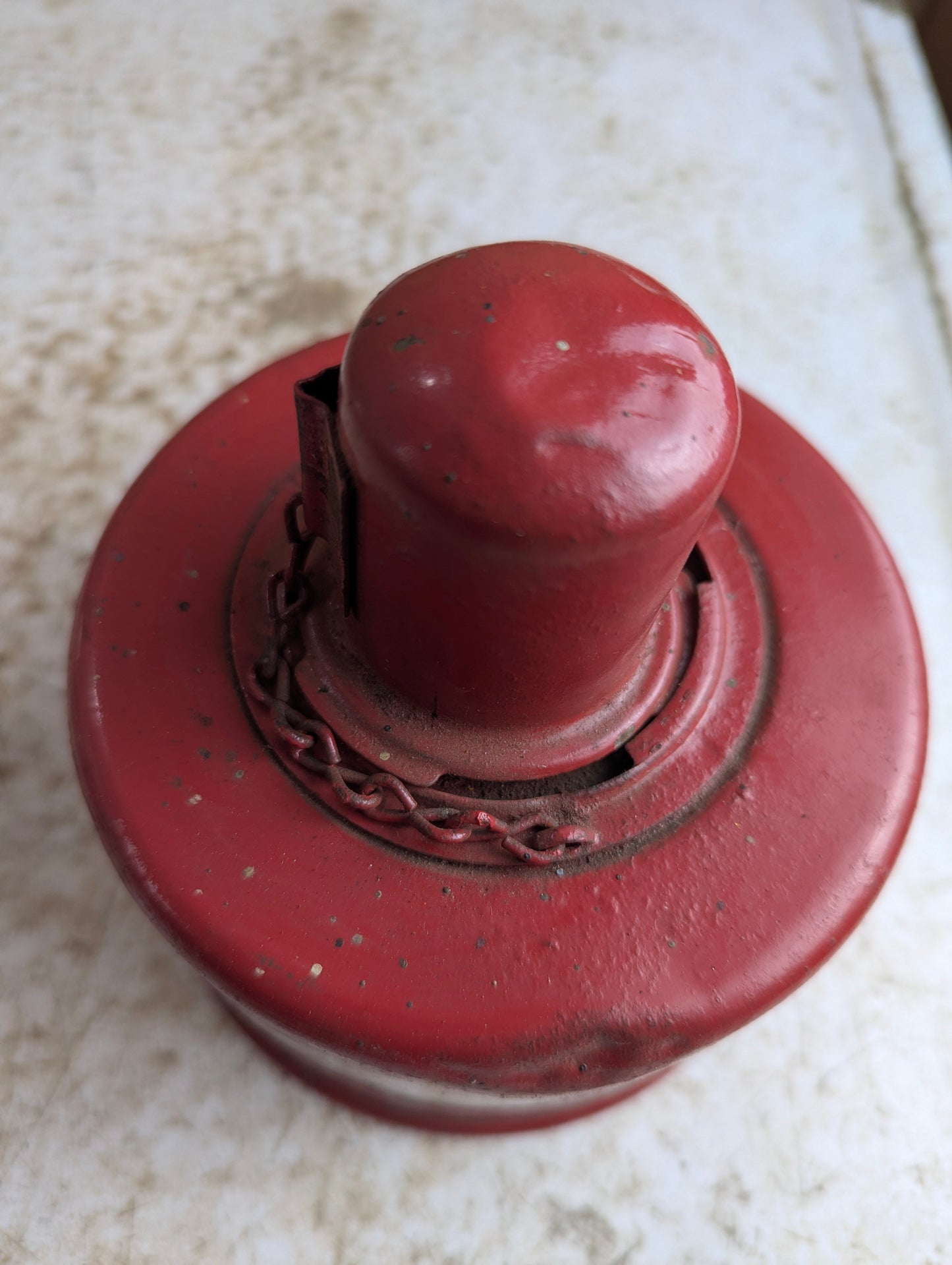 Vintage Safety Flare Smudge Pot Repainted