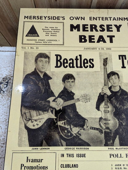 Beatles Top Poll 24" x 34" Mersey Beat No. 13 Print on MDF