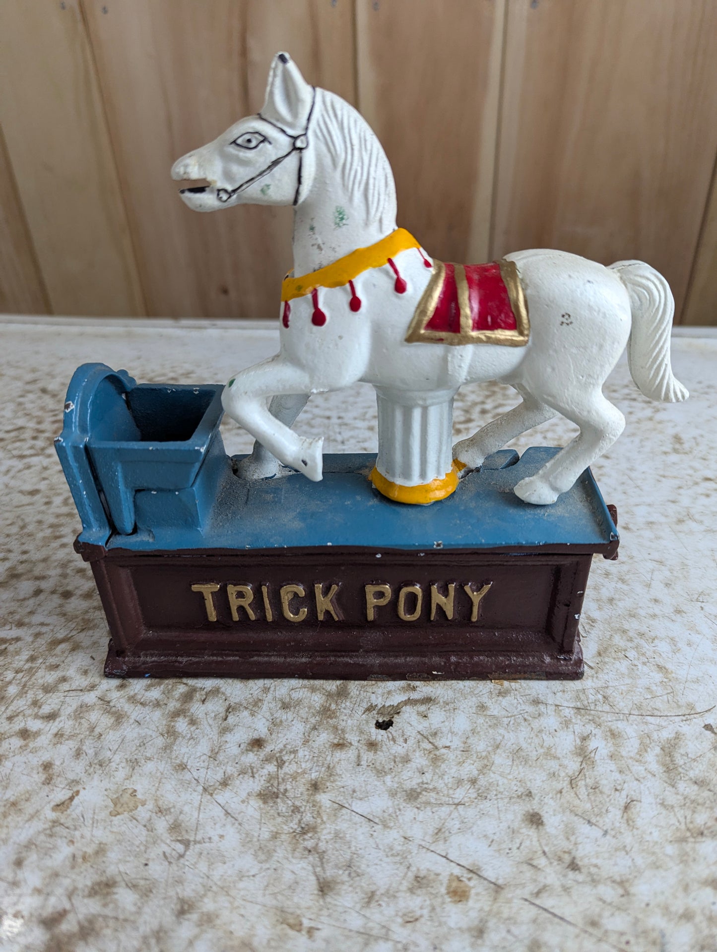 Vintage Cast Iron "Trick Pony" Mechanical Bank