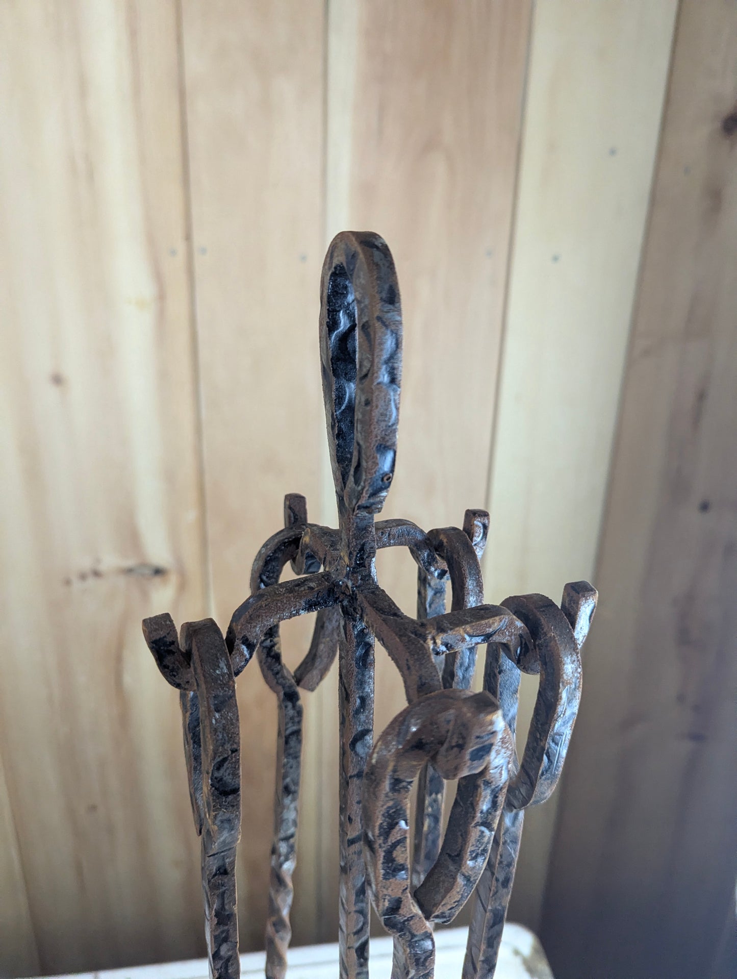 Vintage Iron Fireplace Tool Set