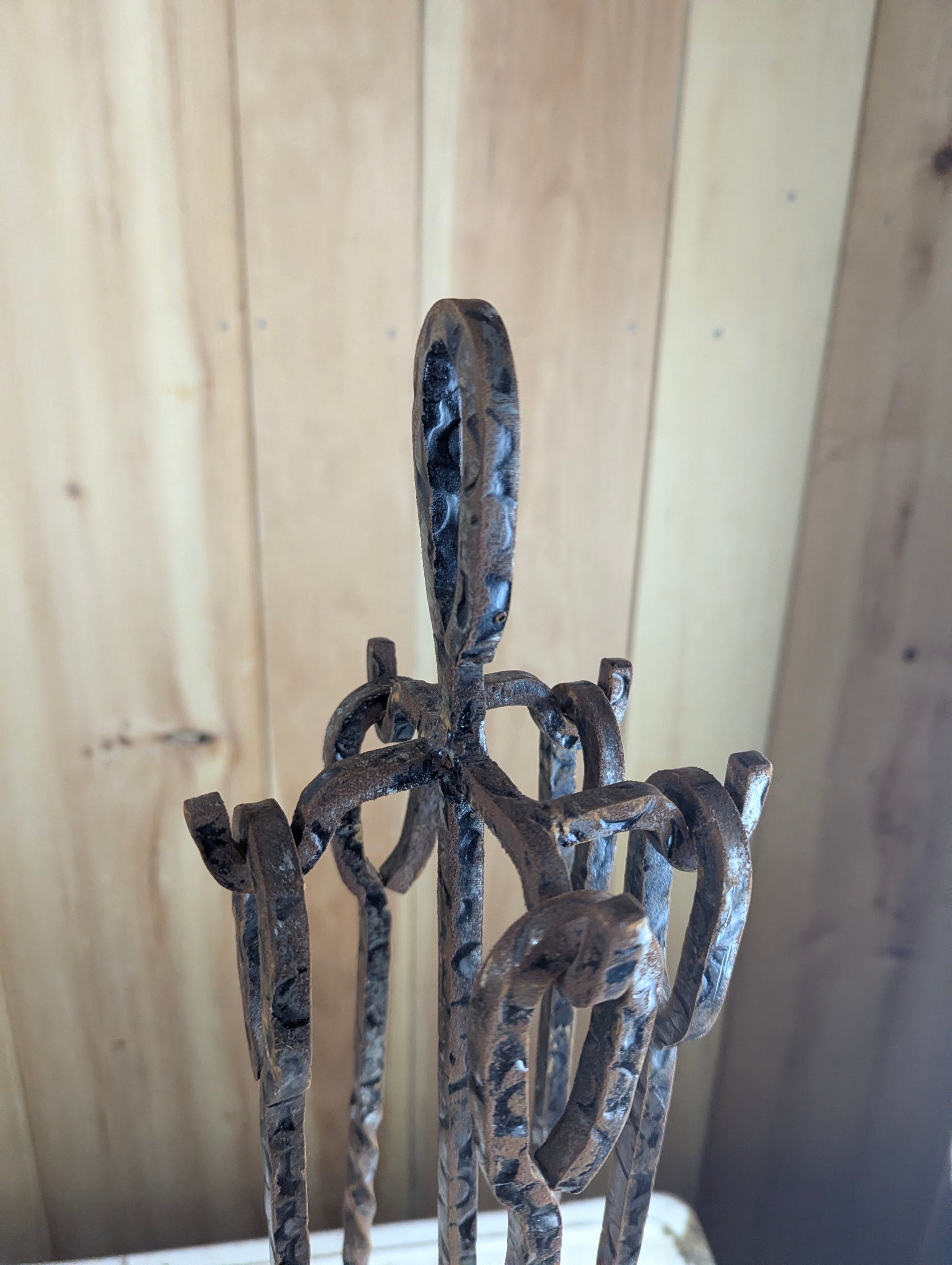Vintage Iron Fireplace Tool Set