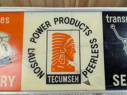 Vintage Tecumseh 25" x 10" Lighted Dealer Sign