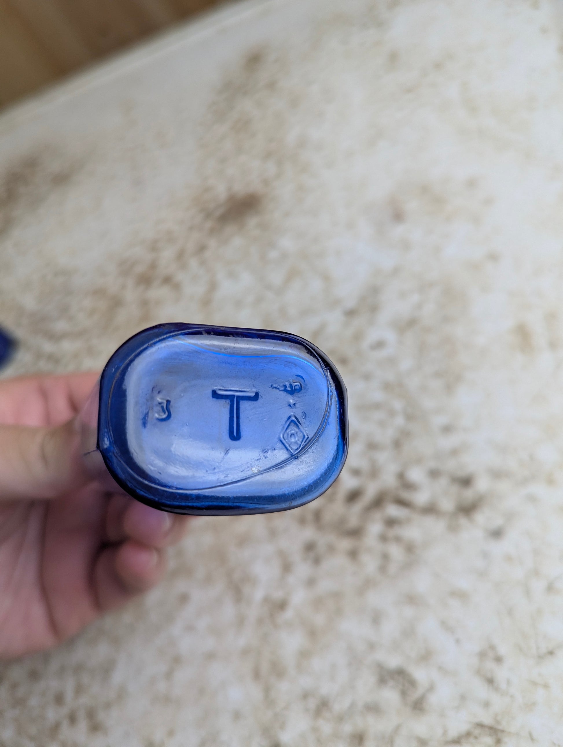 Vintage Small Philips Milk of Magnesia Cobalt Blue Glass Bottle