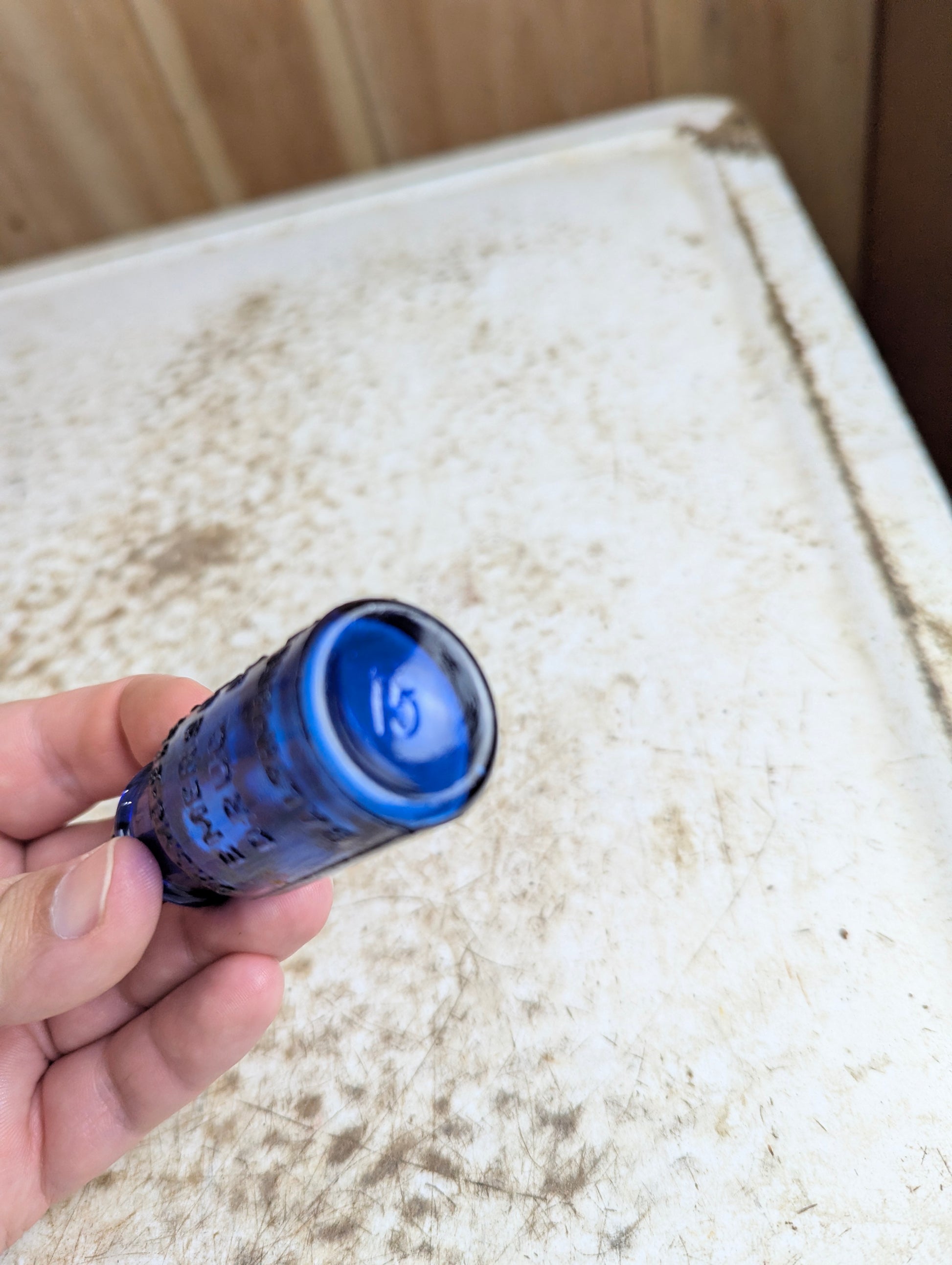 Antique Emerson Drug No. Cobalt Blue Bromo-Seltzer Bottle with Stopper