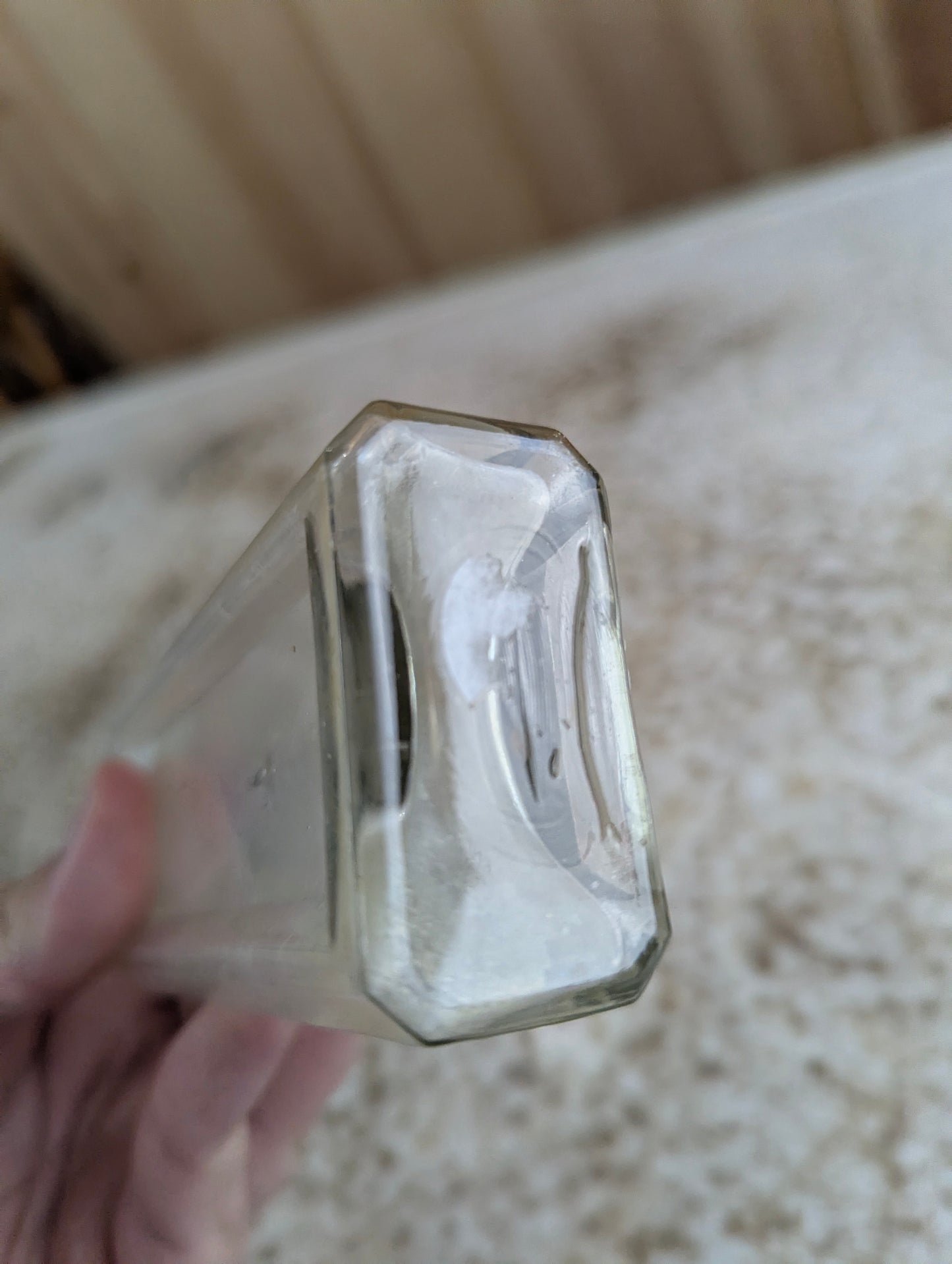 Antique Rectangular Mecidine Bottle with Cork Stopper