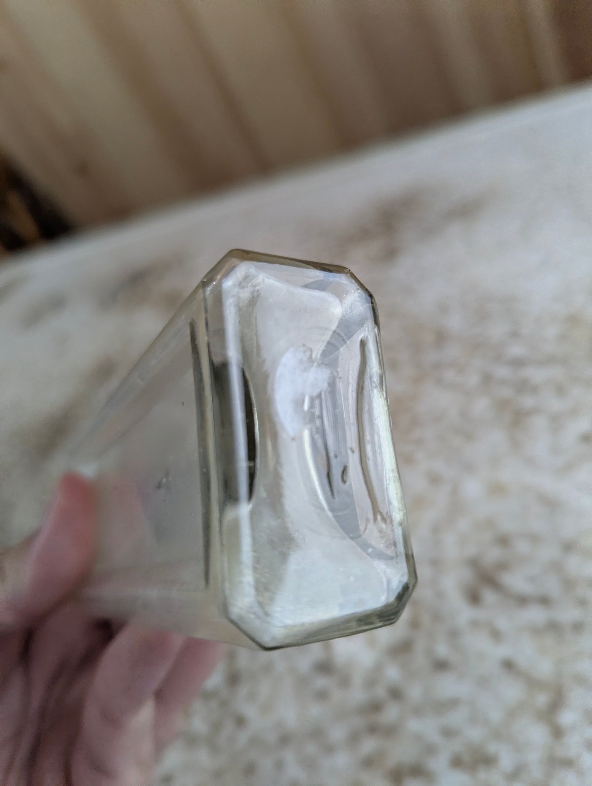 Antique Rectangular Mecidine Bottle with Cork Stopper