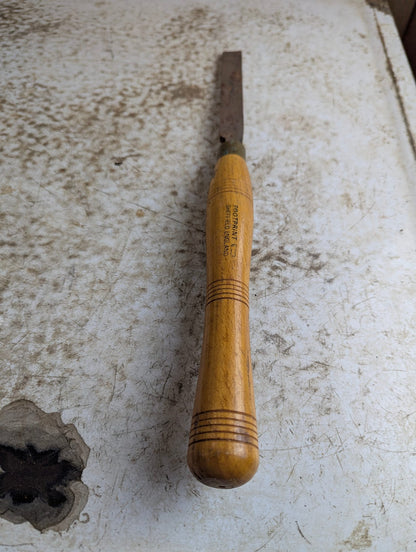 Vintage Footprint Wood Turning Tool 1/4" Skew Chisel