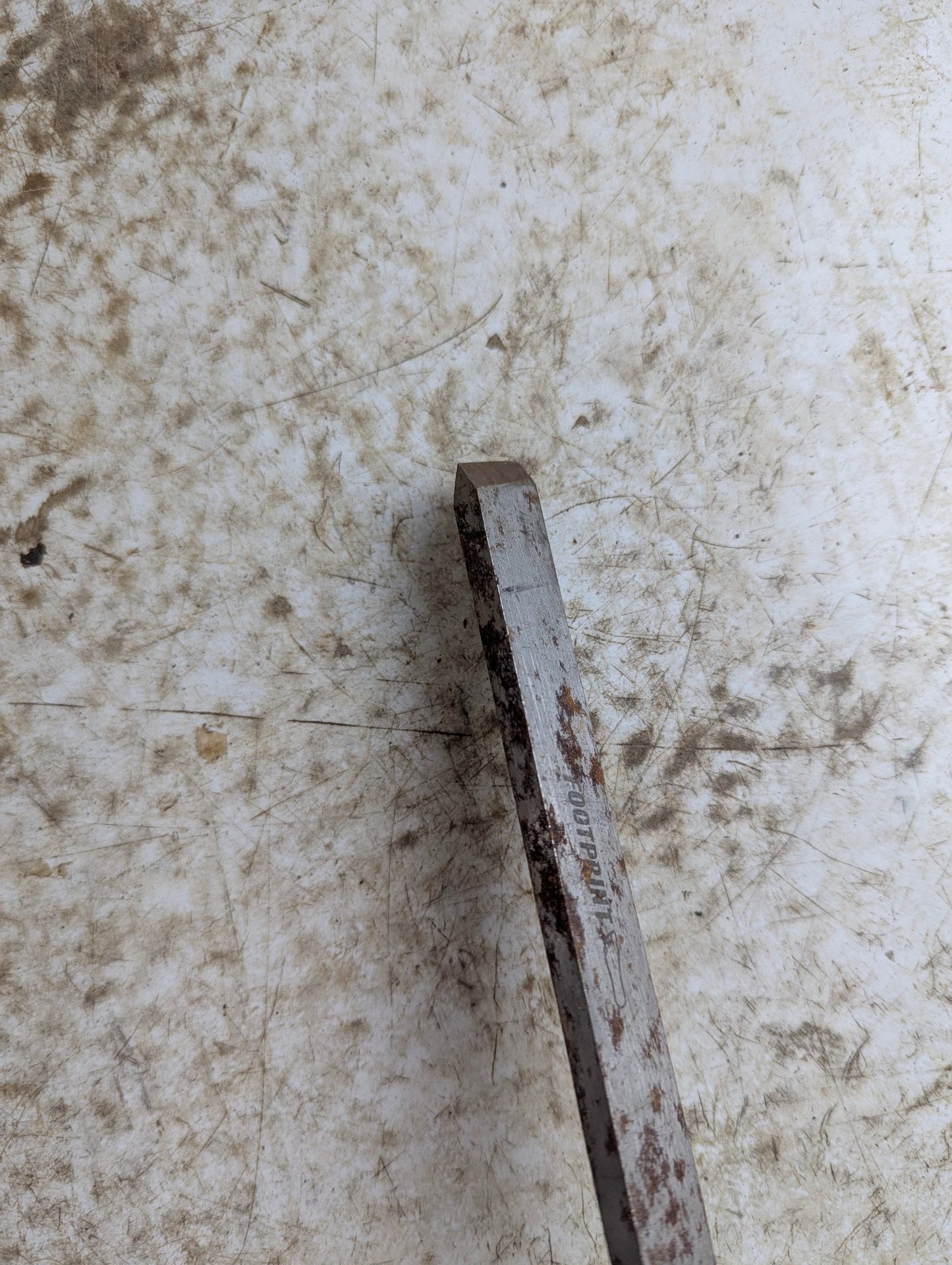 Vintage Footprint Wood Turning Tool 1/4" Skew Chisel