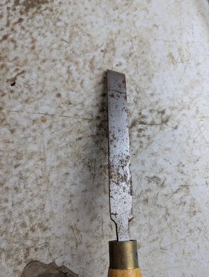 Vintage Footprint Wood Turning Tool 1/4" Skew Chisel