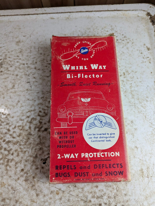 1950s Green Sinko Whirl Way Bi-Flector Car Bug Deflector Complete in Box