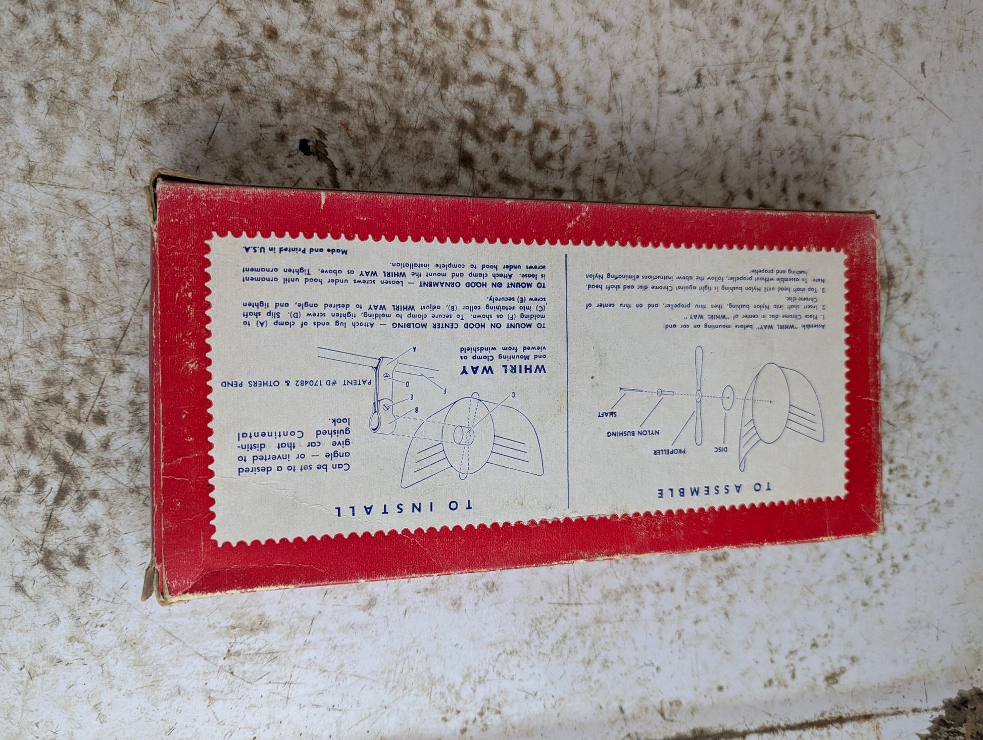 1950s Green Sinko Whirl Way Bi-Flector Car Bug Deflector Complete in Box