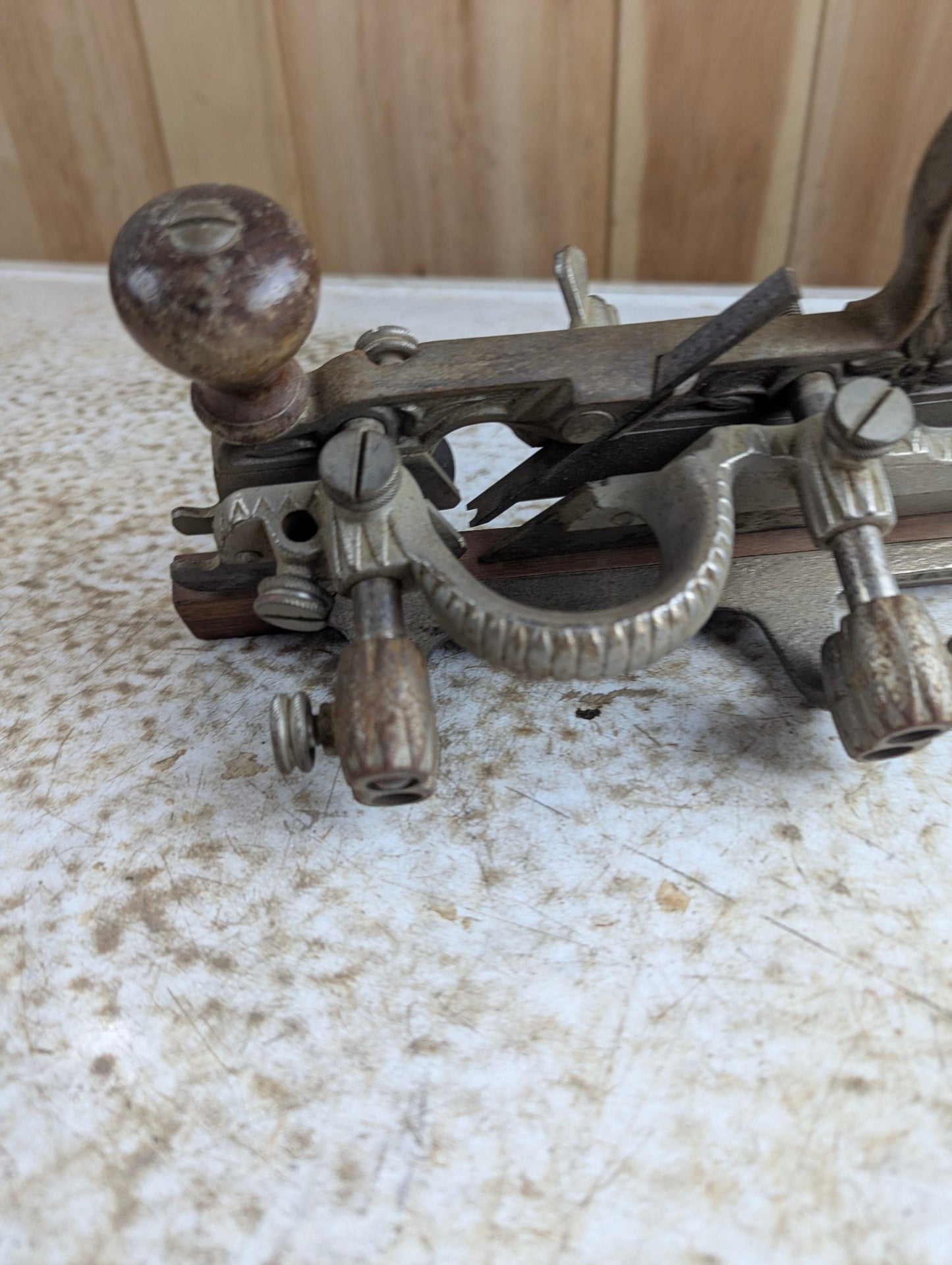 Antique Stanley No. 45 Combination Plane with Fence, Side, Bars, and Depth Stop