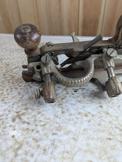 Antique Stanley No. 45 Combination Plane with Fence, Side, Bars, and Depth Stop