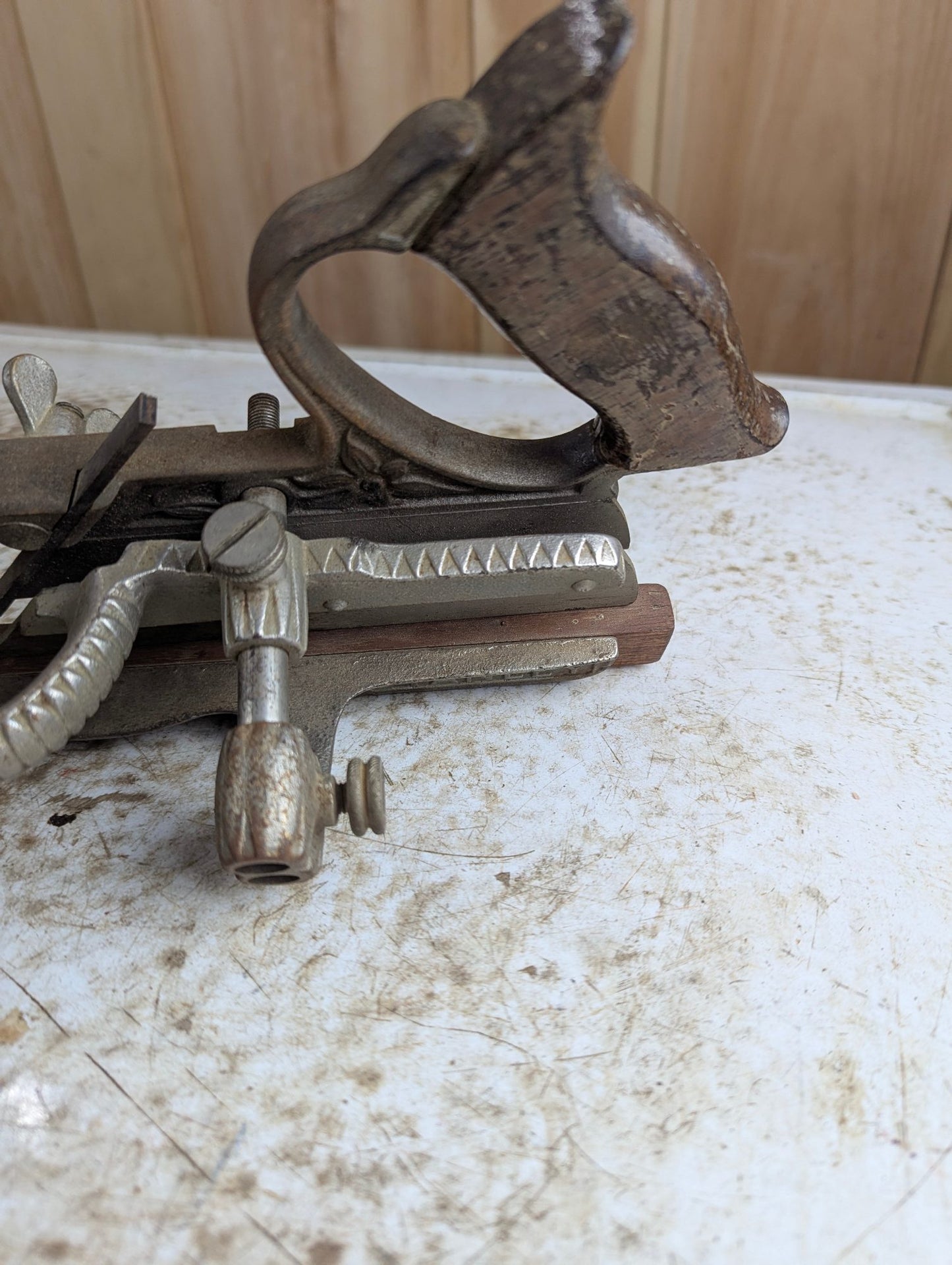 Antique Stanley No. 45 Combination Plane with Fence, Side, Bars, and Depth Stop