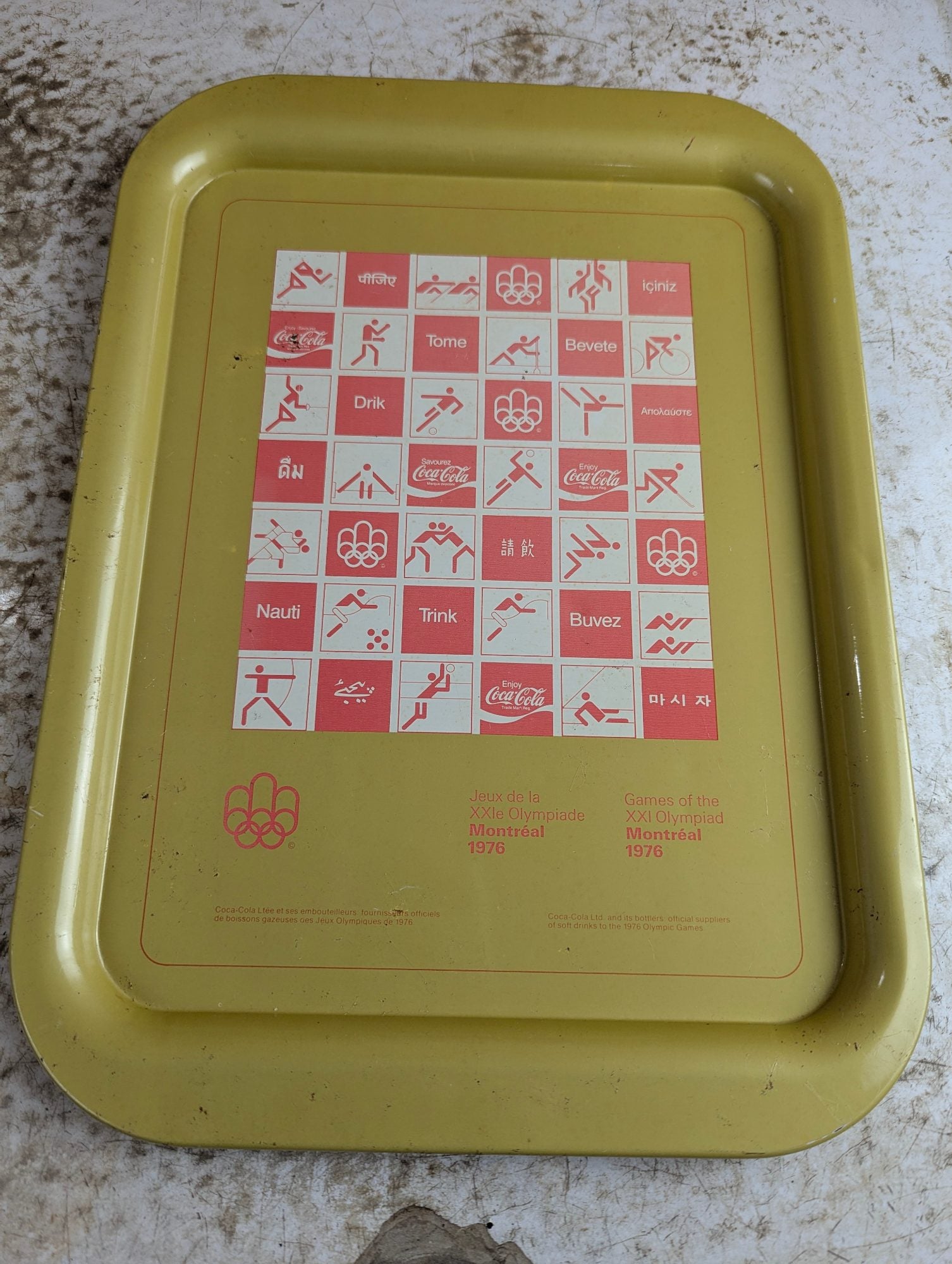 1976 Montreal Olympics Coca-Cola Serving Tray 15" x 11"