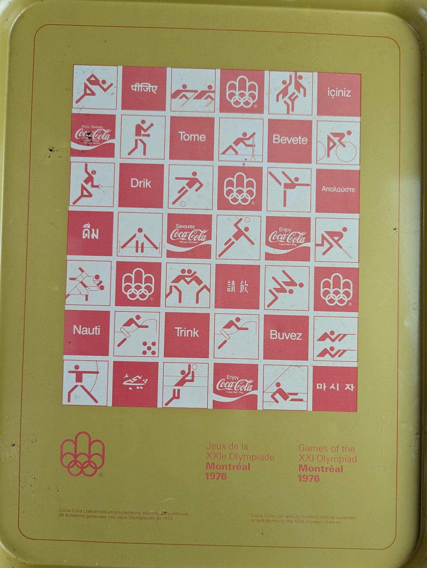1976 Montreal Olympics Coca-Cola Serving Tray 15" x 11"