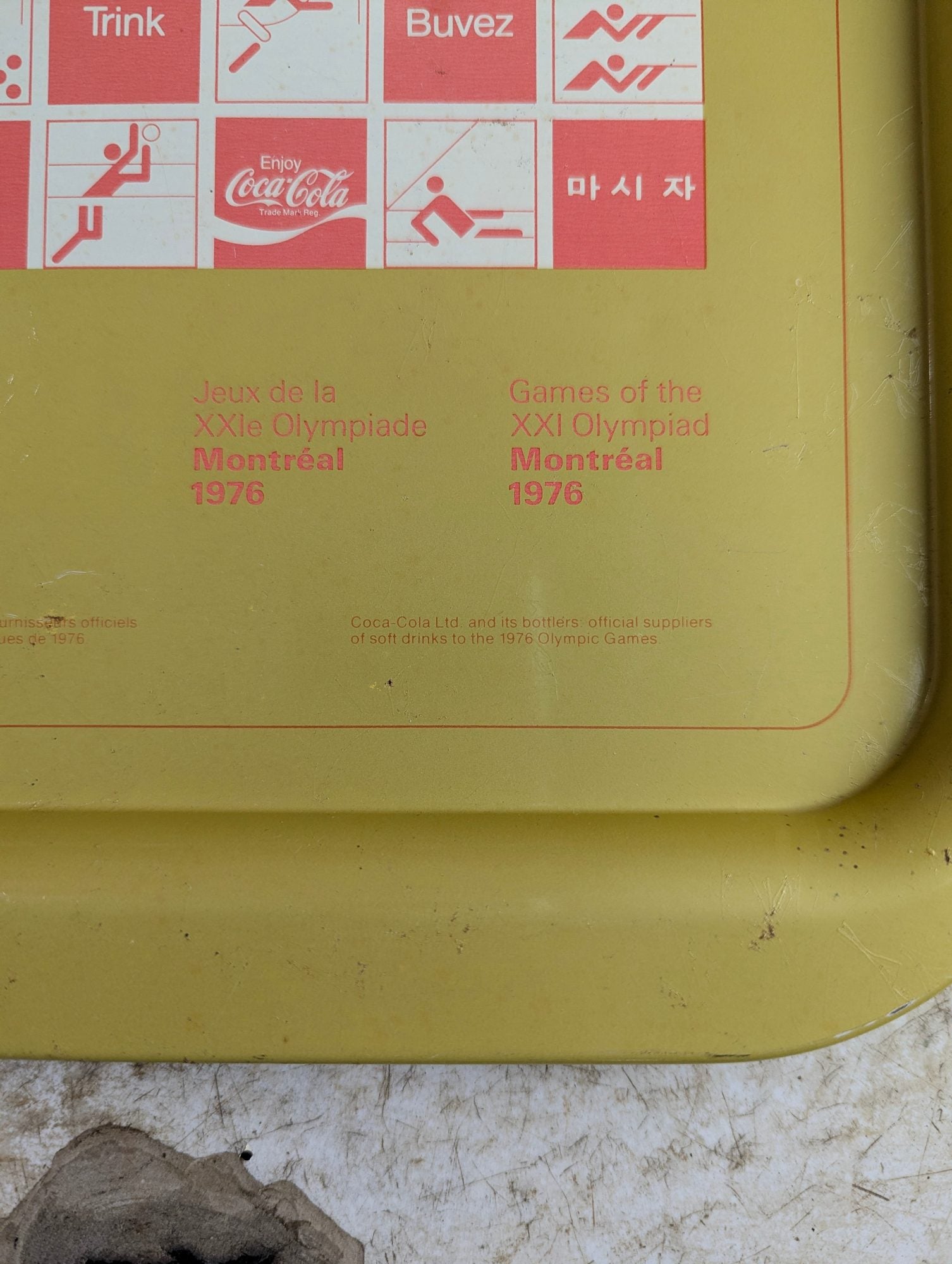 1976 Montreal Olympics Coca-Cola Serving Tray 15" x 11"