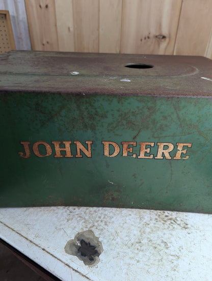 Vintage John Deere Metal Hood Cover 26.5" x 16.5" x 10.5"