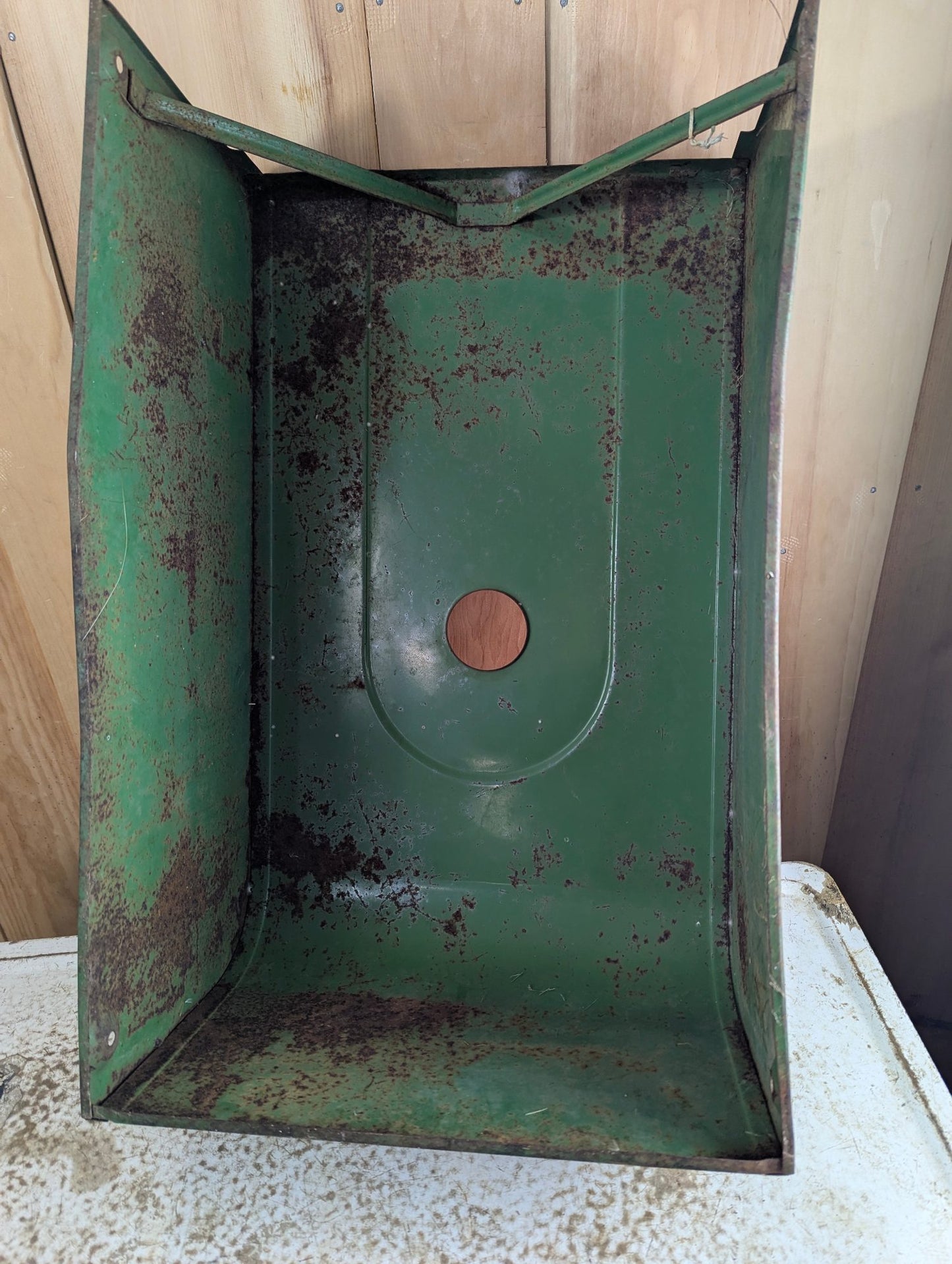 Vintage John Deere Metal Hood Cover 26.5" x 16.5" x 10.5"