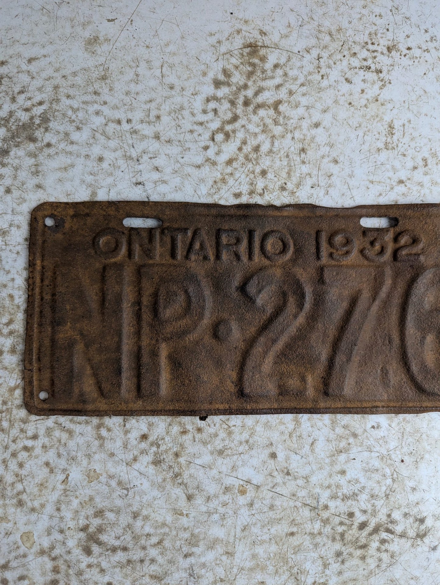 1932 Ontario Passenger Vehicle License Plate