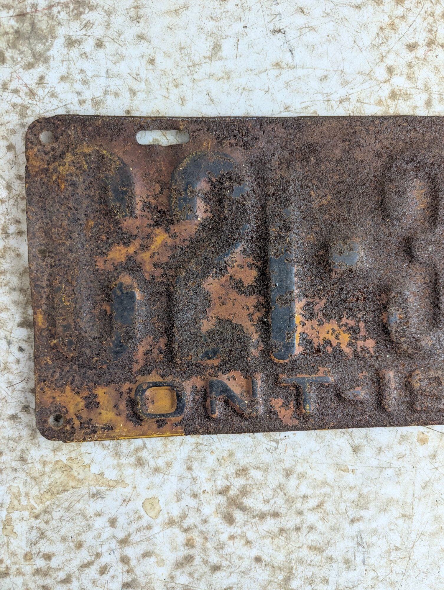 1924 Ontario Passenger Vehicle License Plate