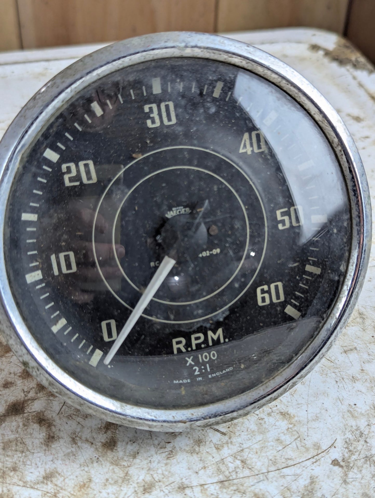 Vintage Jaeger British Triumph TR2, TR3 Tachometer - Untested