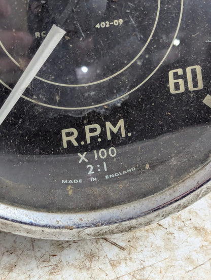 Vintage Jaeger British Triumph TR2, TR3 Tachometer - Untested
