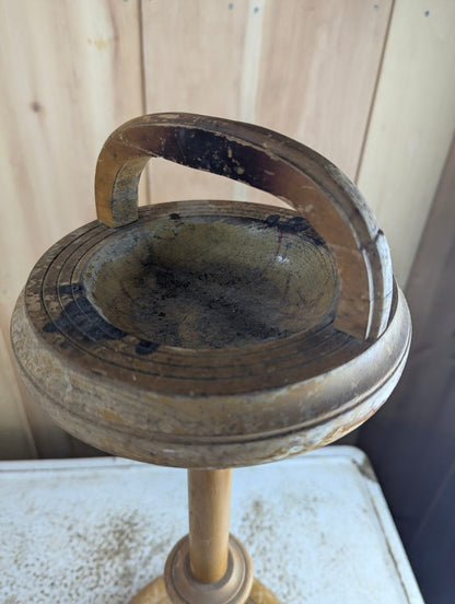 Handmade 27" Wooden Ashtray Stand
