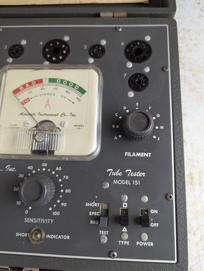 Accurate Instrument Tube Tester Model 151 - Working with Manual