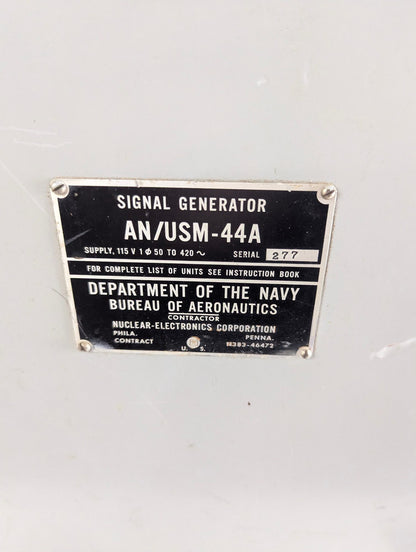 Vintage Metal Navy Military Transit Case 18.5" x 16.5" x 24" AN/USM-44A Signal Generator Case
